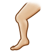 🦵🏼 Bein: Mittelhelle Hautfarbe Emoji von Samsung