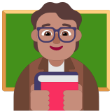 🧑🏽‍🏫 Lehrer(in): Mittlere Hautfarbe Emoji von Microsoft