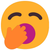 🥱 Visage Bâillant Emoji par Microsoft
