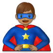 🦸🏽‍♂️ Super-Héros Homme : Peau Légèrement Mate Emoji par Samsung