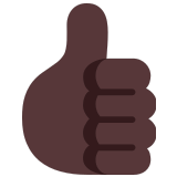 👍🏿 Daumen Hoch: Dunkle Hautfarbe Emoji von Microsoft
