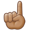 ☝🏽 Index Pointant Vers Le Haut : Peau Légèrement Mate Emoji par Samsung