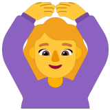 🙆‍♀️ Frau Mit Händen Auf Dem Kopf Emoji von Microsoft