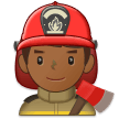 👨🏾‍🚒 Мужчина-Пожарный: Темный Тон Кожи, смайлик от Samsung