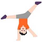🤸🏻 Акробатический Трюк: Очень Светлый Тон Кожи, смайлик от Microsoft
