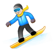 🏂🏻 Snowboardeur : Peau Claire Emoji par Samsung