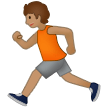 🏃🏽 Person Running: Medium Skin Tone, Emoji by Samsung