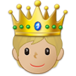 🫅🏼 Person with Crown: Medium-Light Skin Tone, Emoji by Samsung