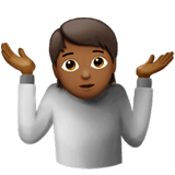 🤷🏾 Person Shrugging: Medium-Dark Skin Tone, Emoji by Apple