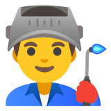 👨‍🏭 Мужчина-Рабочий, смайлик от Google