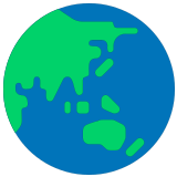 🌏 Globus Mit Asien Und Australien Emoji von Microsoft