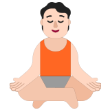 🧘🏻 Personne Dans La Posture Du Lotus : Peau Claire Emoji par Microsoft