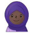 🧕🏿 Woman with Headscarf: Dark Skin Tone, Emoji by Samsung