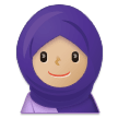 🧕🏼 Woman with Headscarf: Medium-Light Skin Tone, Emoji by Samsung
