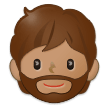 🧔🏽 Person: Medium Skin Tone, Beard, Emoji by Samsung