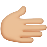 🫱🏼 Nach Rechts Weisende Hand: Mittelhelle Hautfarbe Emoji von Apple