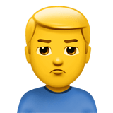 🙎‍♂️ Homme Qui Boude Emoji par Apple