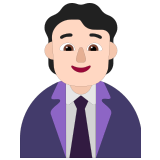 🧑🏻‍💼 Büroangestellte(r): Helle Hautfarbe Emoji von Microsoft