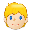 👱🏻 Personne Blonde : Peau Claire Emoji par Samsung