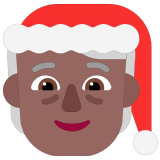 🧑🏾‍🎄 Санта: Темный Тон Кожи, смайлик от Microsoft