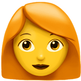 👩‍🦰 Frau: Rotes Haar Emoji von Apple