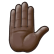 ✋🏿 Erhobene Hand: Dunkle Hautfarbe Emoji von Samsung