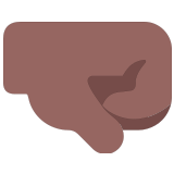 🤜🏾 Faust Nach Rechts: Mitteldunkle Hautfarbe Emoji von Microsoft