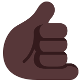 🤙🏿 Ruf-Mich-An-Handzeichen: Dunkle Hautfarbe Emoji von Microsoft
