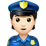 👮🏻 Polizist(in): Helle Hautfarbe Emoji von Apple