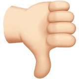 👎🏻 Daumen Runter: Helle Hautfarbe Emoji von Apple