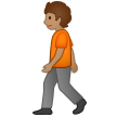 🚶🏽 Person Walking: Medium Skin Tone, Emoji by Samsung