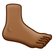 🦶🏾 Fuß: Mitteldunkle Hautfarbe Emoji von Samsung