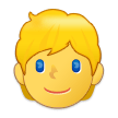 👱 Person: Blondes Haar Emoji von Samsung