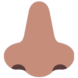 👃🏽 Nez : Peau Légèrement Mate Emoji par Microsoft