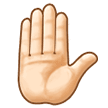 ✋🏻 Erhobene Hand: Helle Hautfarbe Emoji von Samsung