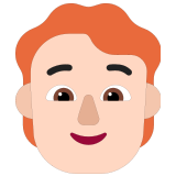 🧑🏻‍🦰 Взрослый: Очень Светлый Тон Кожи Рыжие Волосы, смайлик от Microsoft
