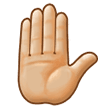 ✋🏼 Raised Hand: Medium-Light Skin Tone, Emoji by Samsung