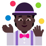 🤹🏿 Person Juggling: Dark Skin Tone, Emoji by Microsoft