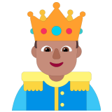 🤴🏽 Принц: Средний Тон Кожи, смайлик от Microsoft