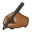 ✍🏾 Writing Hand: Medium-Dark Skin Tone, Emoji by Samsung