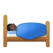 🛌🏿 Im Bett Liegende Person: Dunkle Hautfarbe Emoji von Samsung