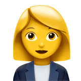 👩‍💼 Büroangestellte Emoji von Apple