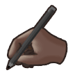 ✍🏿 Writing Hand: Dark Skin Tone, Emoji by Samsung