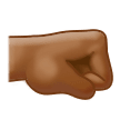 🤜🏾 Faust Nach Rechts: Mitteldunkle Hautfarbe Emoji von Samsung