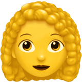 👩‍🦱 Woman: Curly Hair, Emoji by Apple