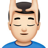 💆🏻‍♂️ Mann, Der Eine Kopfmassage Bekommt: Helle Hautfarbe Emoji von Apple