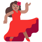 💃🏽 Танцующая Женщина: Средний Тон Кожи, смайлик от Microsoft