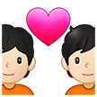 💑🏻 Couple with Heart: Light Skin Tone, Emoji by Samsung