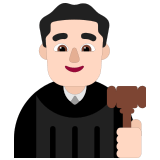 👨🏻‍⚖️ Man Judge: Light Skin Tone, Emoji by Microsoft
