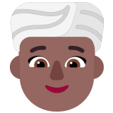 👳🏾‍♀️ Woman Wearing Turban: Medium-Dark Skin Tone, Emoji by Microsoft